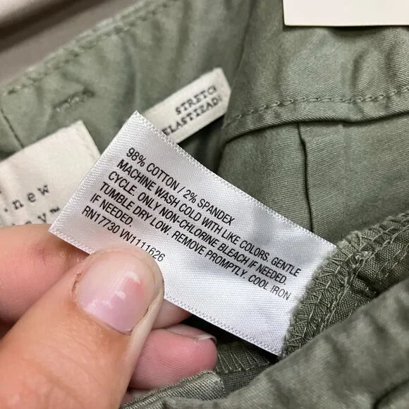 NWT A New Day Women's Olive Green Mid-Rise Straight Leg Stretch Chino Pants - Picture 5 of 16